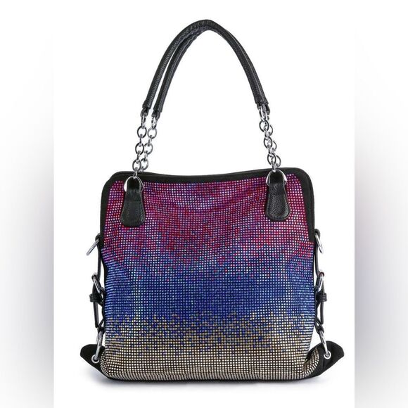 Rhinestone Ombré Satchel - Picture 2 of 5